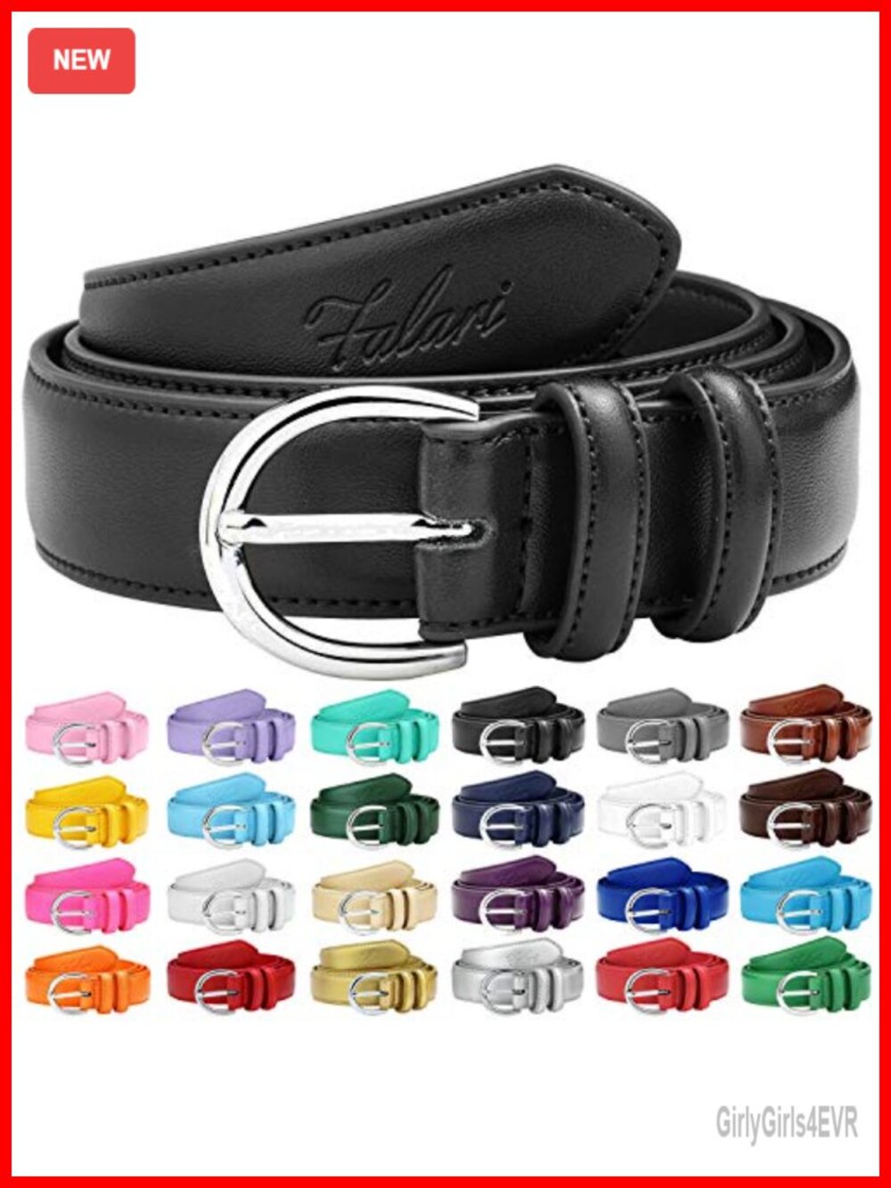 Genuine Leather Dress Belt Single Prong Buckle Classic Office Casual